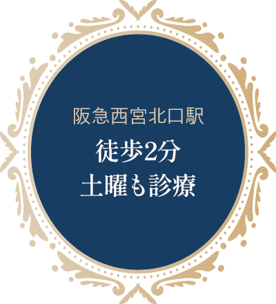 阪急西宮北口駅 徒歩2分土曜も診療